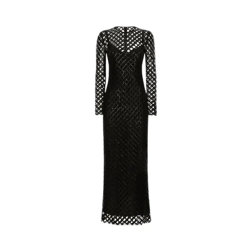 Dolce & Gabbana Sequin Embellished Mesh Dress