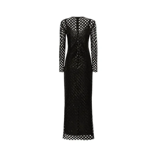 Dolce & Gabbana Sequin Embellished Mesh Dress