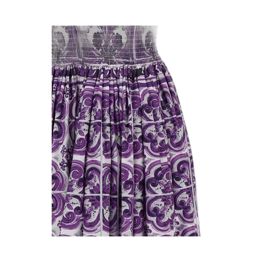 Maiolica-Print Midi Dress