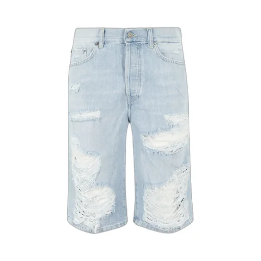Ripped Detail Denim Shorts