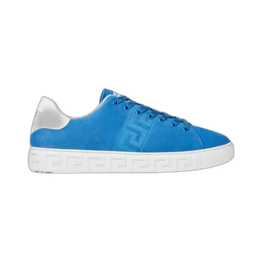 Versace Greca-Embroidered Lace-Up Sneakers