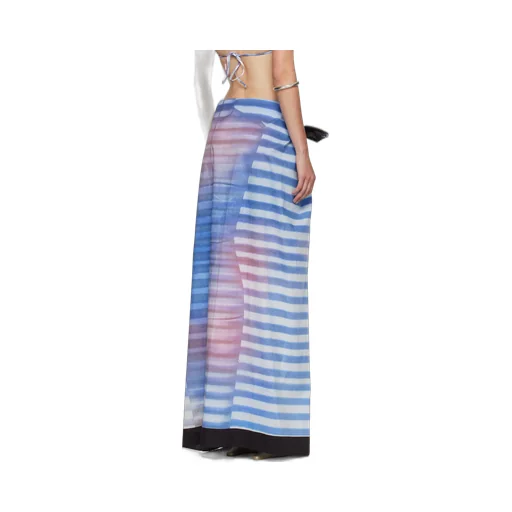 Jean Paul Gaultier Abstract Printed Striped Scarf