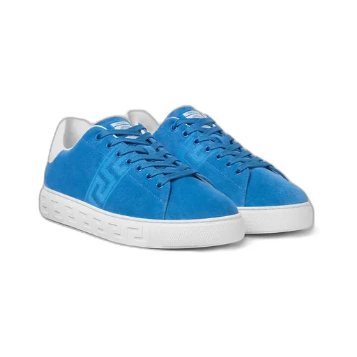 Versace Greca-Embroidered Lace-Up Sneakers