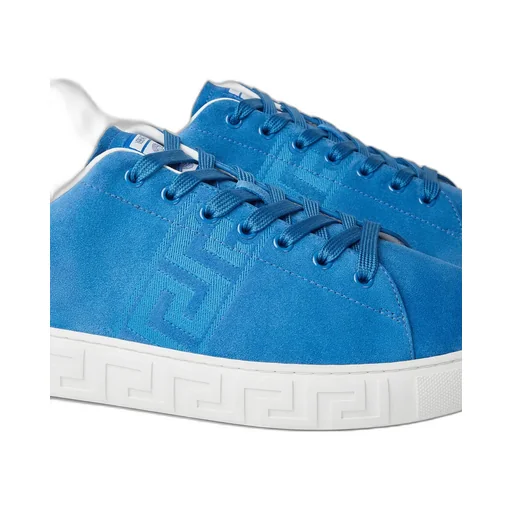 Versace Greca-Embroidered Lace-Up Sneakers