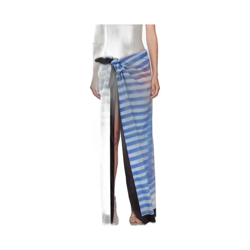 Jean Paul Gaultier Abstract Printed Striped Scarf