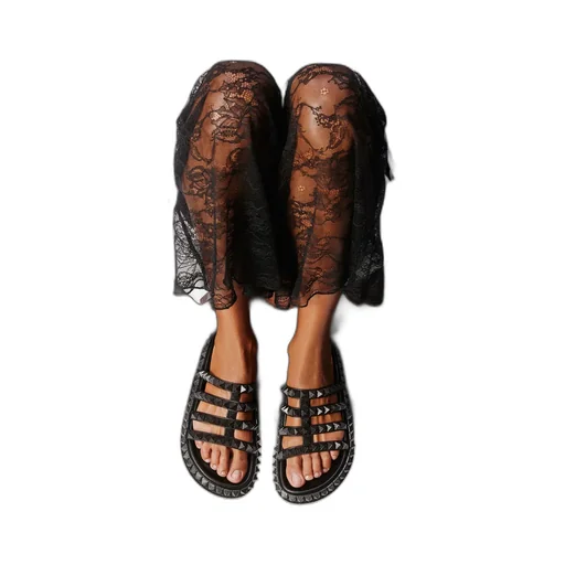 Christian Louboutin Stud Embellished Slip-On Sandals