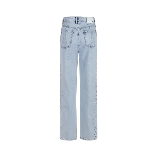 Crystal-Embellished Straight-Leg Jeans