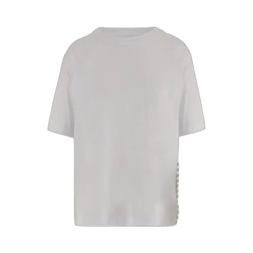 Cotton T-Shirt With Decorative Buttons
