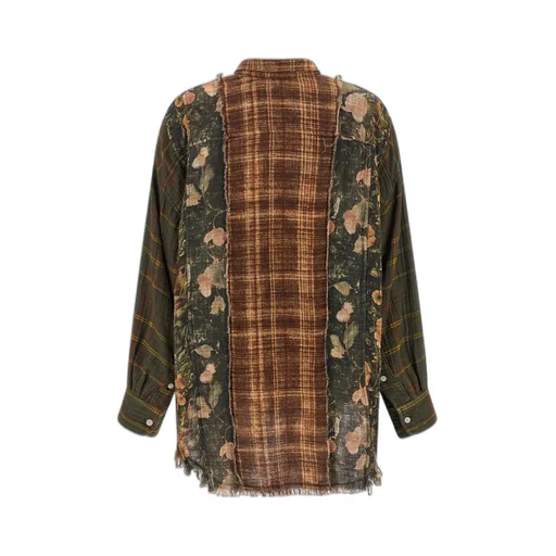 R13 Drop Shoulder Oversized Patchwork Shirt