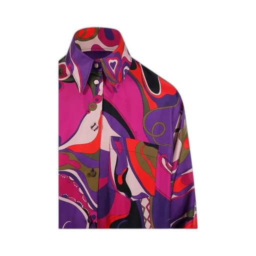 Pucci Abstract Printed Straight-Hem Shirt