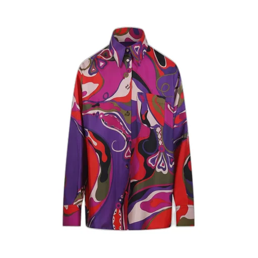 Pucci Abstract Printed Straight-Hem Shirt
