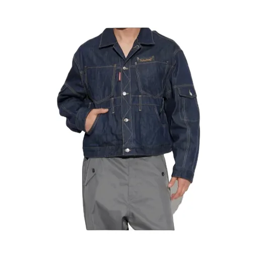 Dsquared2 Logo Embroidered Denim Jacket