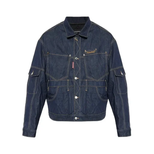 Dsquared2 Logo Embroidered Denim Jacket