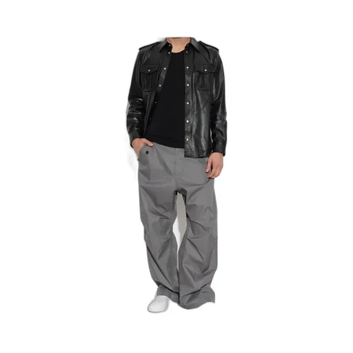 Dsquared2 Chest Pocket Leather Shirt