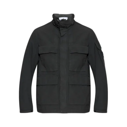 Stone Island Logo Patch Zip-Up Jacket
