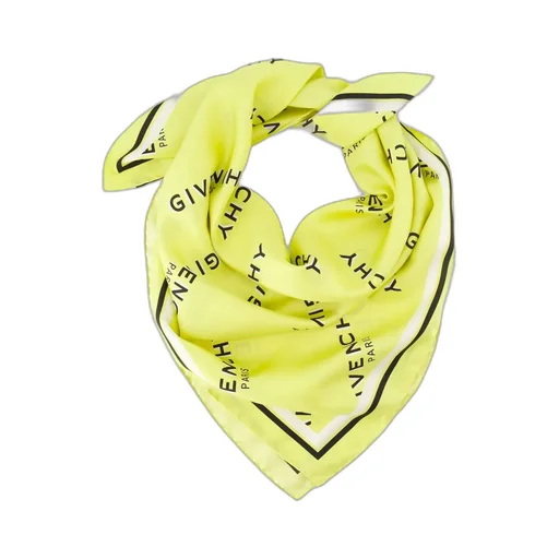 Logo-Print Silk Scarf