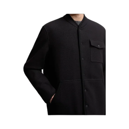 Moncler Logo Patch Button-Up Shirt Jacket