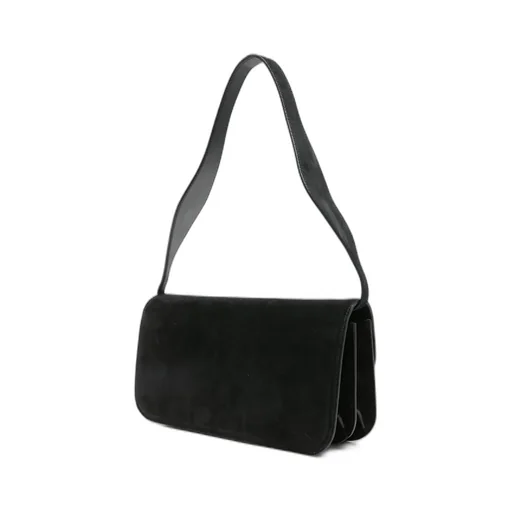 Neous Clasp-Fastening Suede Shoulder Bag