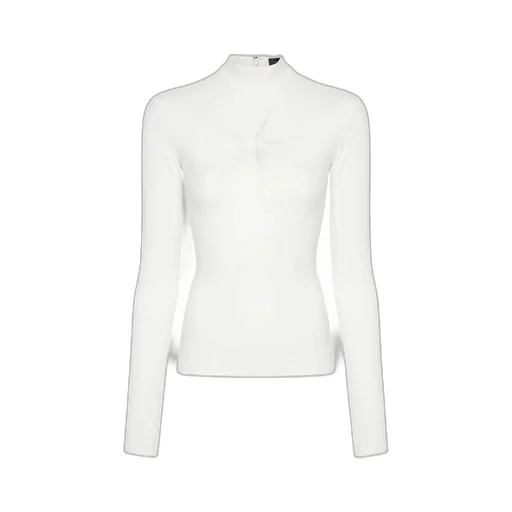 Mugler Star Cutout Long-Sleeve Top