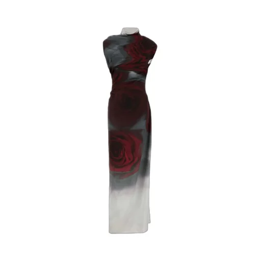 Rose-Print Dress