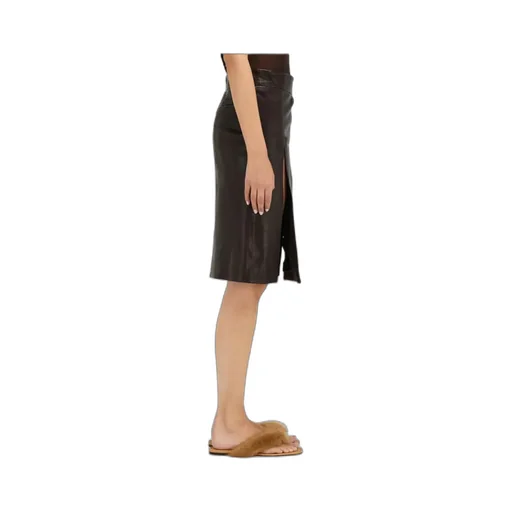 Midi Leather Skirt
