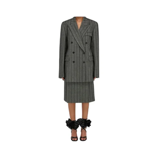 Ferragamo Oversized Double Breasted Chevron Blazer