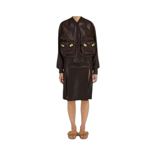 Midi Leather Skirt