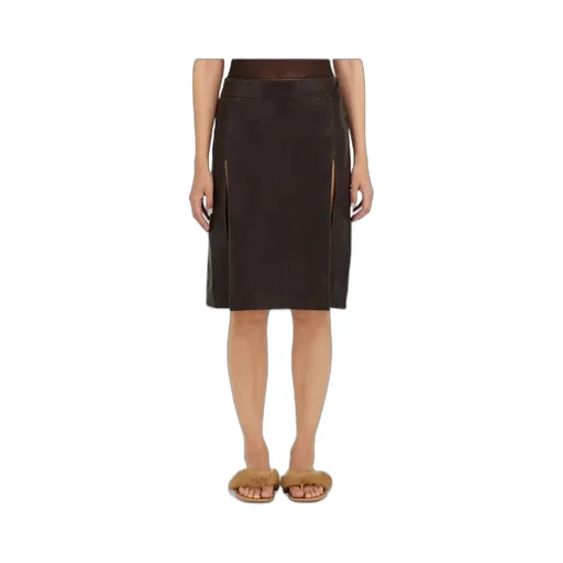 Midi Leather Skirt
