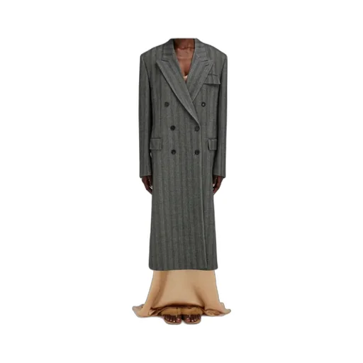 Ferragamo Oversized Double Breasted Chevron Coat