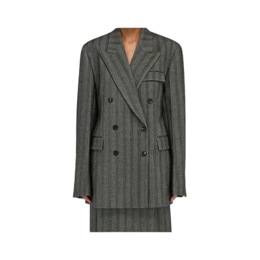Ferragamo Oversized Double Breasted Chevron Blazer
