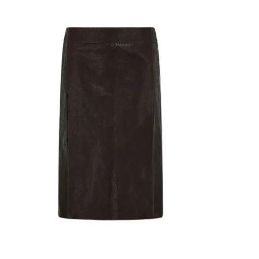 Midi Leather Skirt