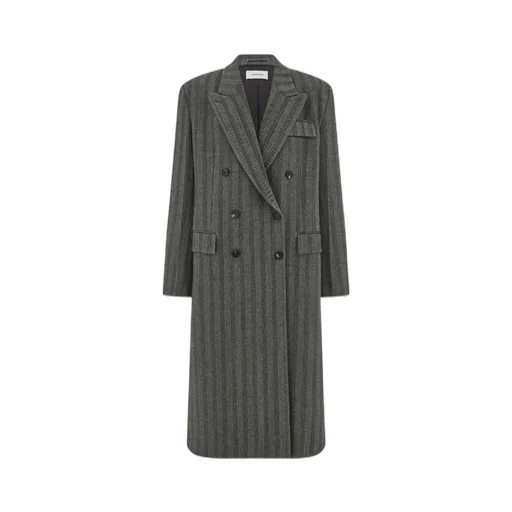 Ferragamo Oversized Double Breasted Chevron Coat