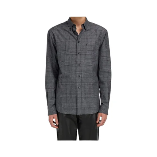 Ferragamo Embroidered Checked Oxford Shirt