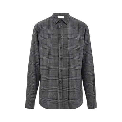 Ferragamo Embroidered Checked Oxford Shirt