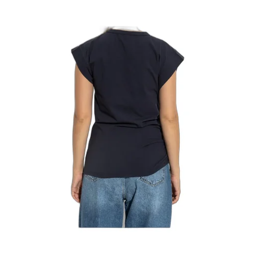 Gathered Cotton T-Shirt