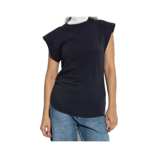 Gathered Cotton T-Shirt