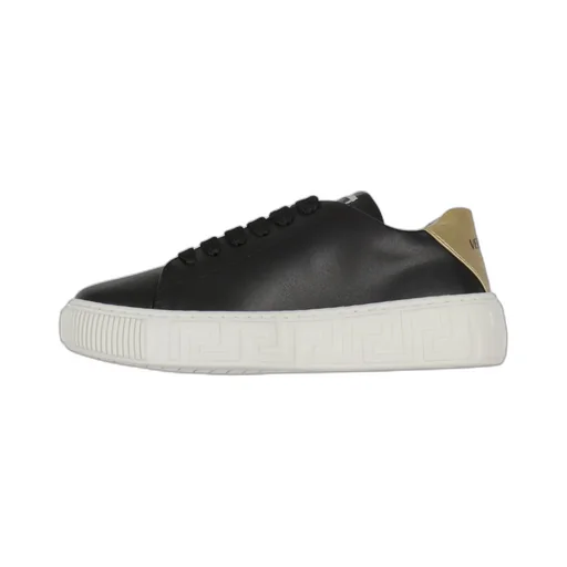 Versace Kids Greca-Detailed Lace-Up Sneakers