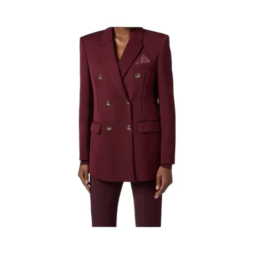 Jewel-Button Double-Breasted Jacket