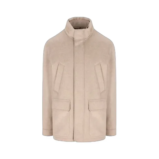 Zegna Long-Sleeved High-Neck Jacket