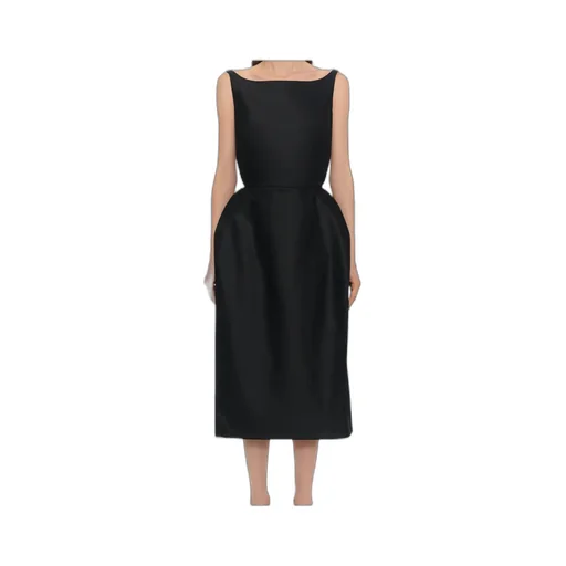 Magda Butrym Roundneck Hip Pad Midi Dress