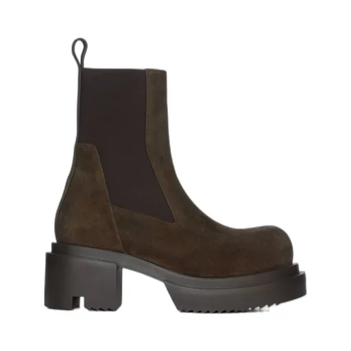 Rick Owens Beatle Bogun Block Heel Chelsea Boots