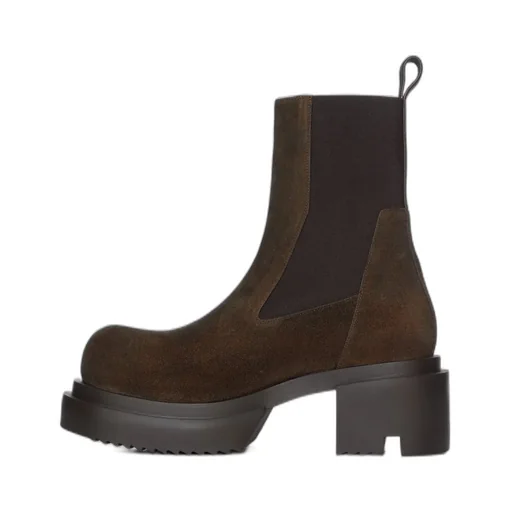 Rick Owens Beatle Bogun Block Heel Chelsea Boots