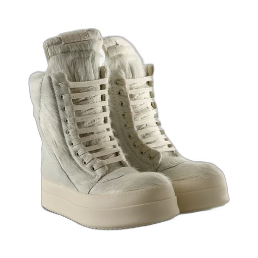 Rick Owens Mega Geobasket Lace-Up Sneakers