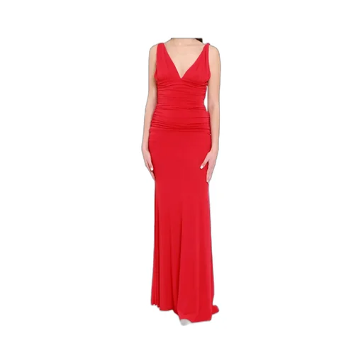 Pleated Detail Long Dress