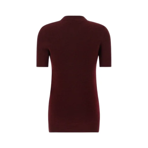 Short-Sleeved Wool Sweater With Pendants
