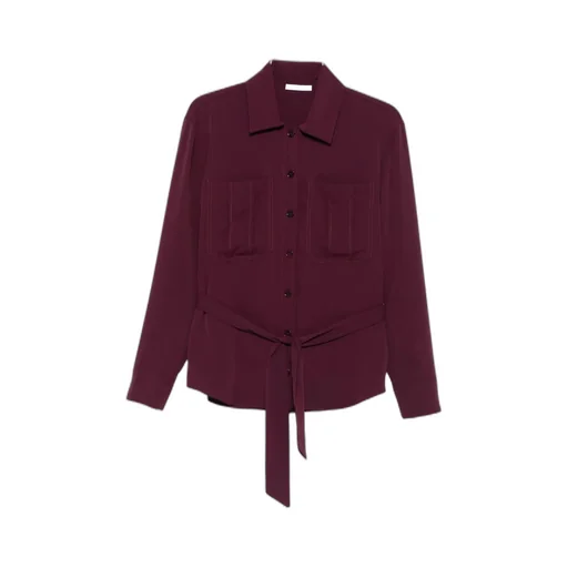 Self-Tie Belt Long-Sleeve Shirt