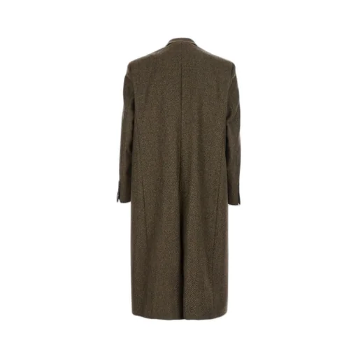 Sunflower Herringbone Double-Breasted Coat