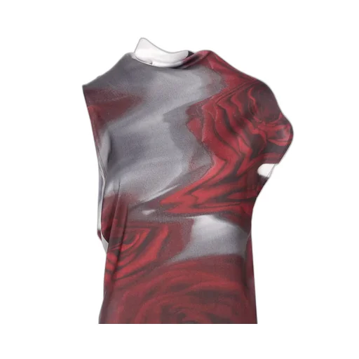 Jean Paul Gaultier Rose Printed Draped Dress