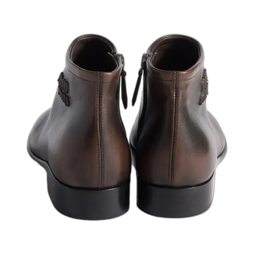 Fumé Leather Booties