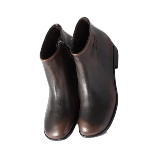 Fumé Leather Booties
